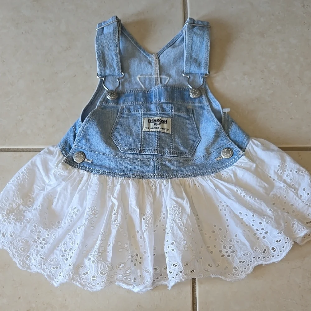 OshKosh‎ B'gosh Denim and White Eyelet Dress